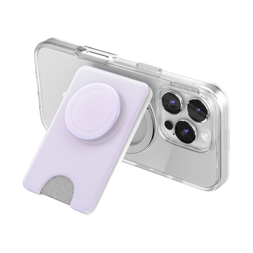 Opalescent White — MagSafe Kick-Out PopWallet+ & Stand - US 07105