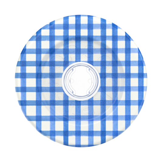 Gingham Blue — MagSafe Round Base - US 10599
