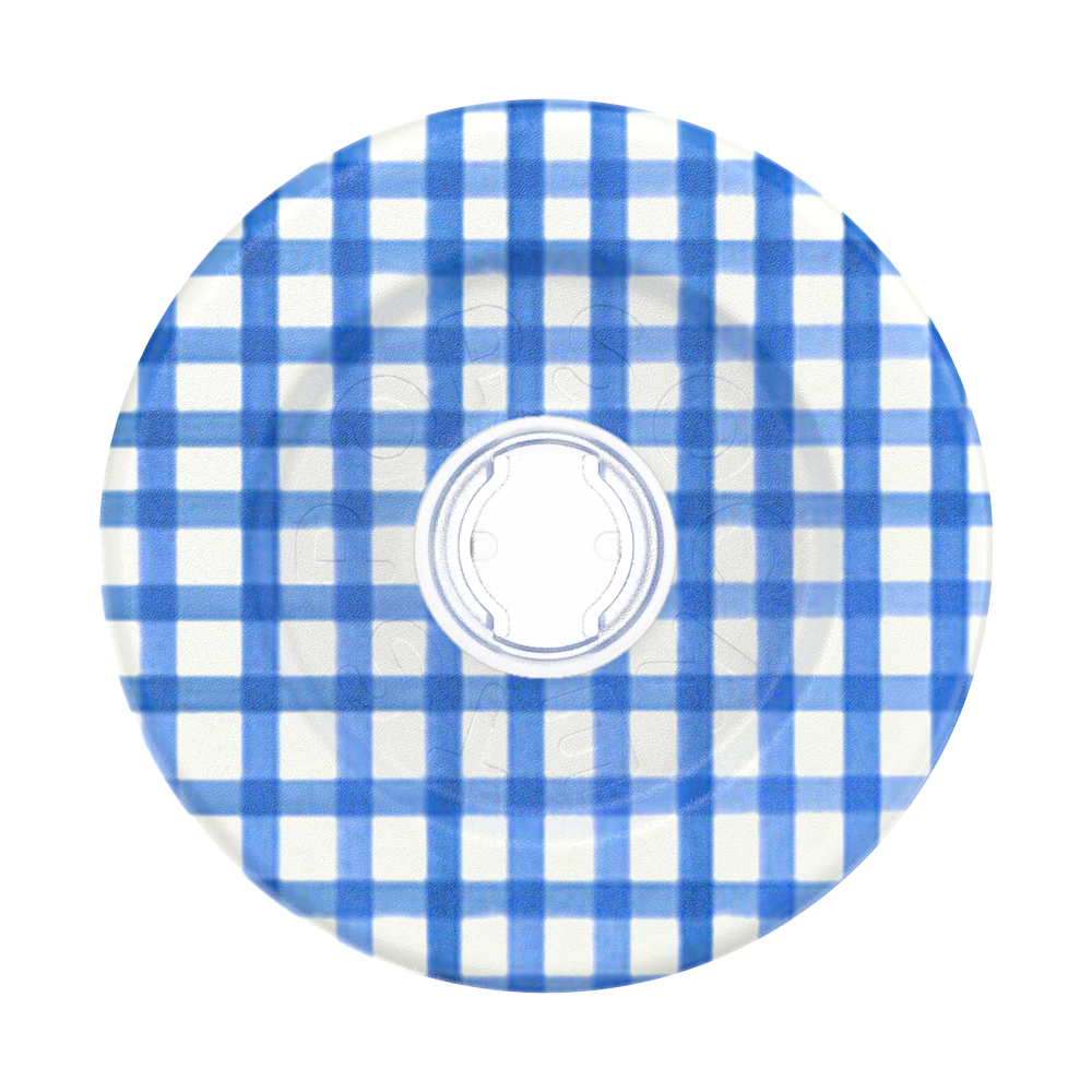 Gingham Blue — MagSafe Round Base - US 63348