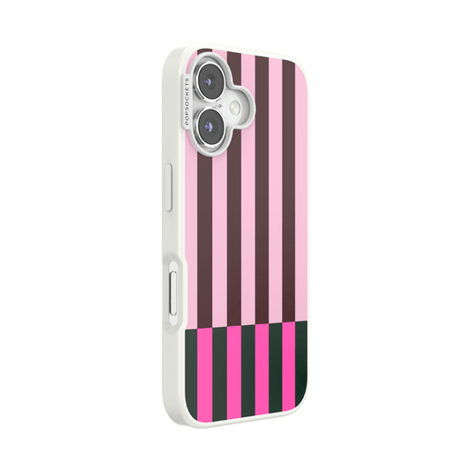Pop of Pink Stripe — iPhone 16 MagSafe Case - US 47346