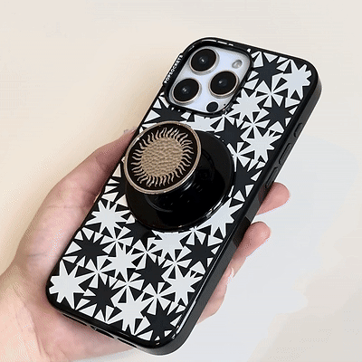 Enamel Hammered Sun Black — MagSafe PopGrip - US 04825