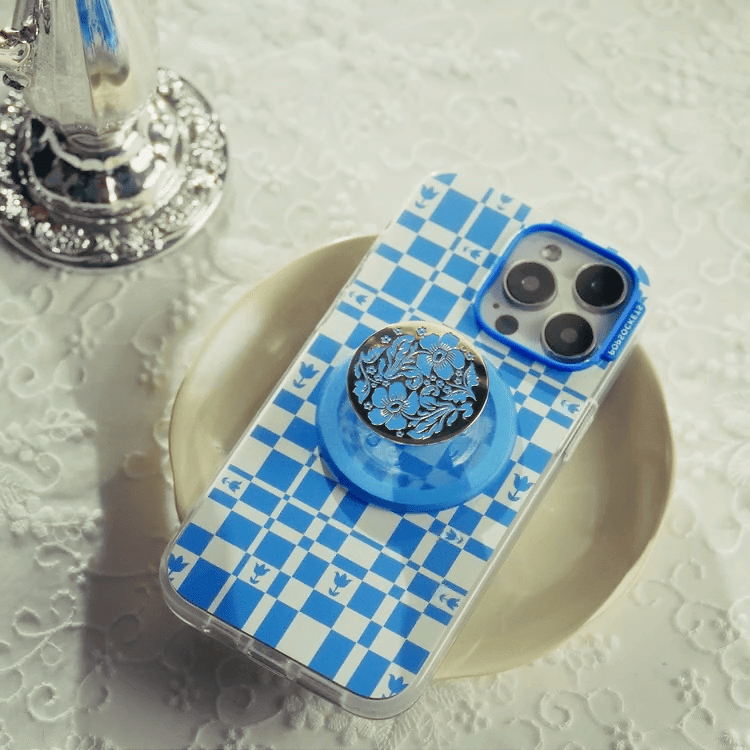 Enamel Lace Blue Vermeer — MagSafe PopGrip - US 09420