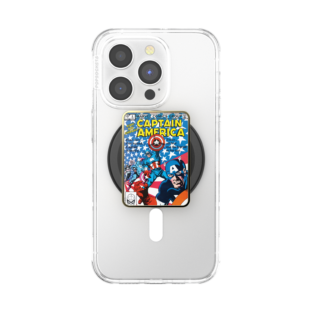 Enamel Captain America Comic Book — MagSafe PopGrip - US 93567