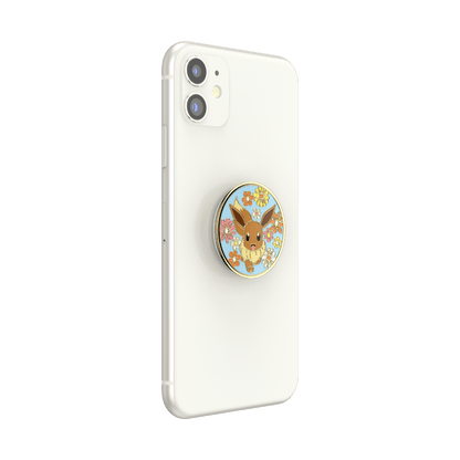 Floral Eevee Enamel — Adhesive PopGrip - US 15993