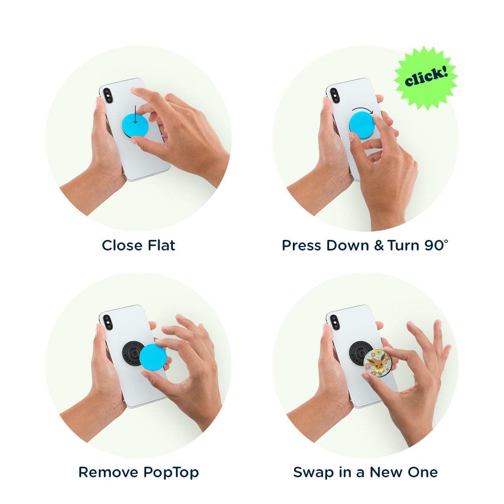 Floral Eevee Enamel — Adhesive PopGrip - US 15993