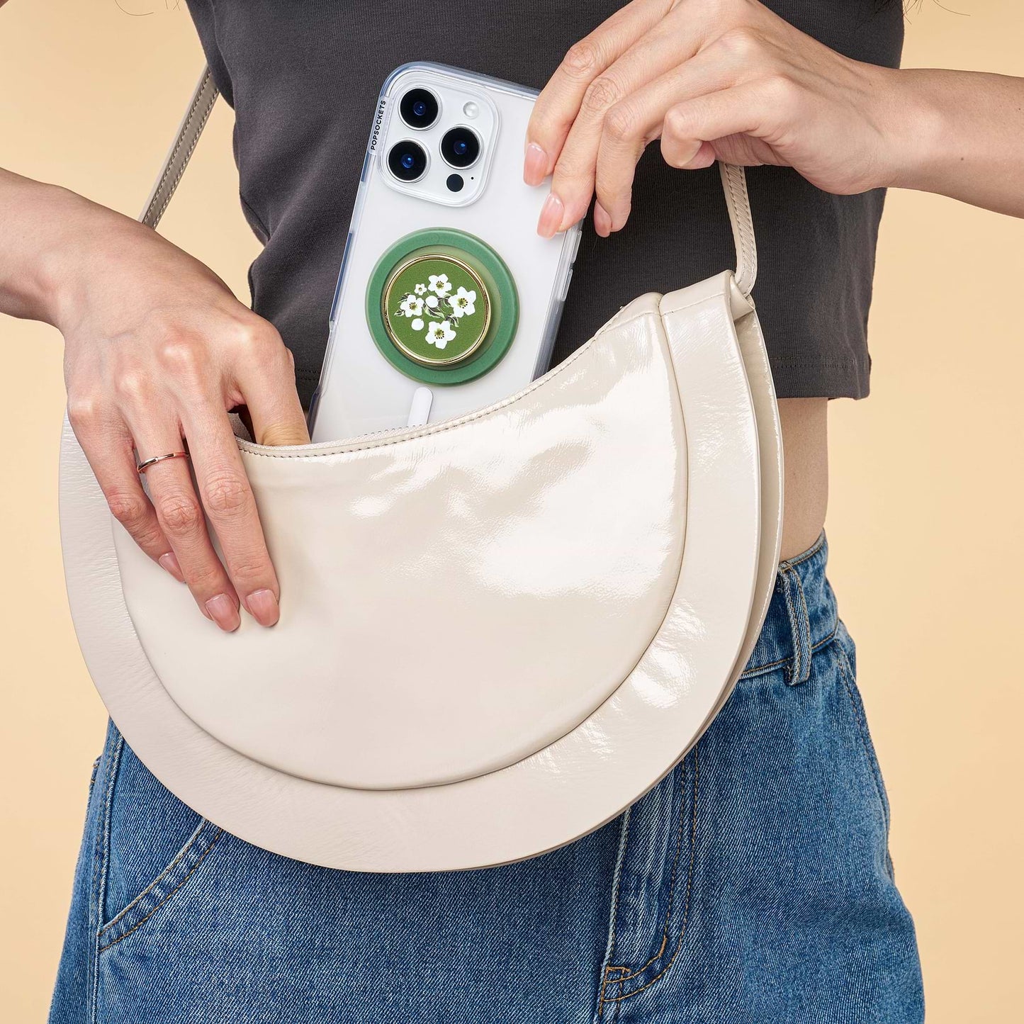 Enamel Floral Relief — MagSafe PopGrip - US 28210
