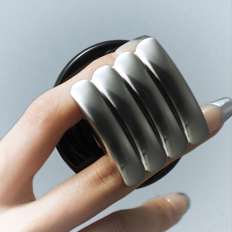 Enamel Puffy Stack Silver —  MagSafe PopGrip - US 94634