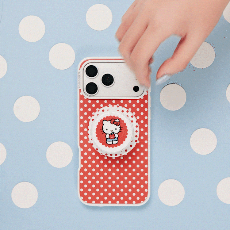 Cherry Red Polka Dot — iPhone 14 Plus MagSafe Case - US 09977
