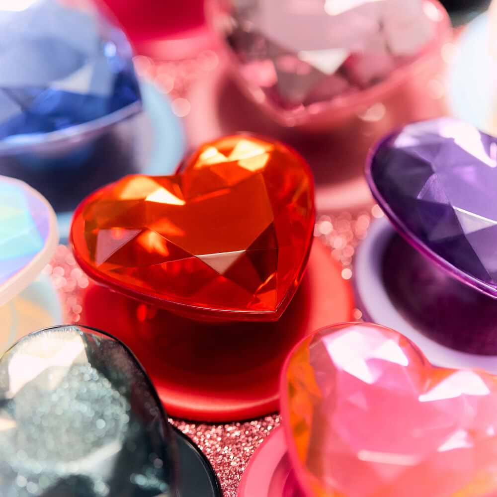 Crystal Heart Black Glitter —  MagSafe PopGrip - US 24872
