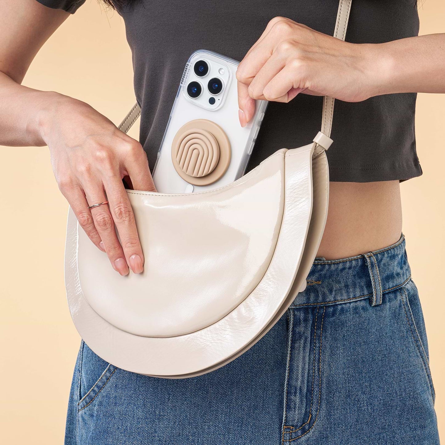 PopOut Latte Curves — MagSafe PopGrip - US 24901