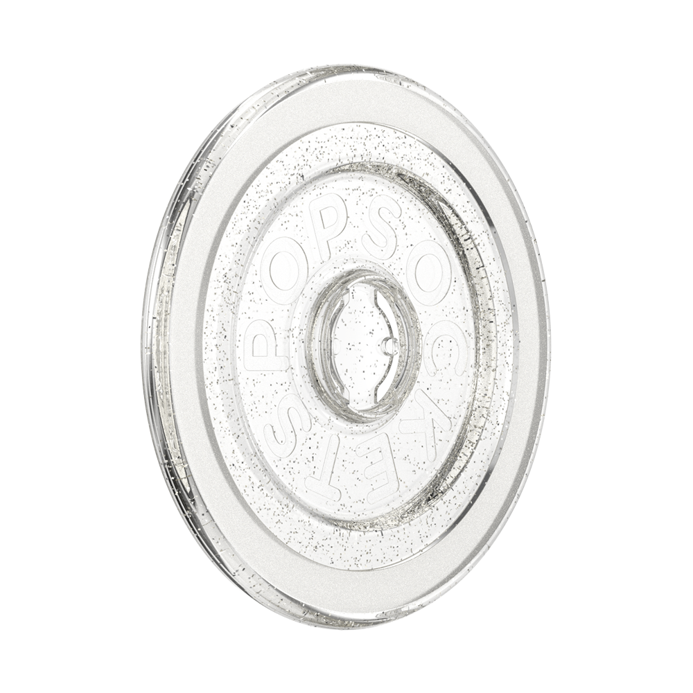 Clear Glitter Silver — MagSafe Round Base - US 37930