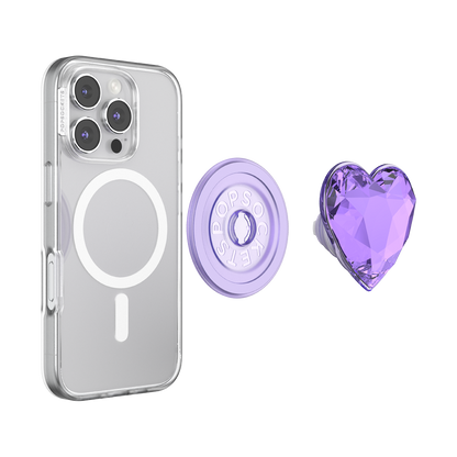 Crystal Heart Lavender —  MagSafe PopGrip - US 91218