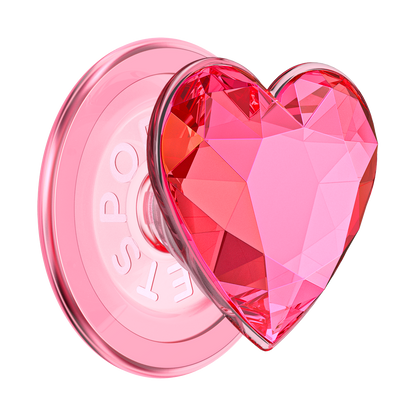 Crystal Heart Neon Pink —  MagSafe PopGrip - US 77726