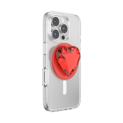 Crystal Heart Rosso —  MagSafe PopGrip - US 26862