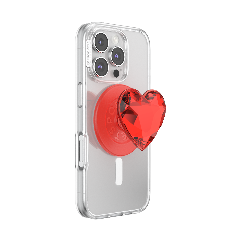 Crystal Heart Rosso —  MagSafe PopGrip - US 97098