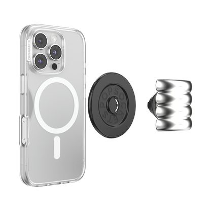 Enamel Puffy Stack Silver —  MagSafe PopGrip - US 83374