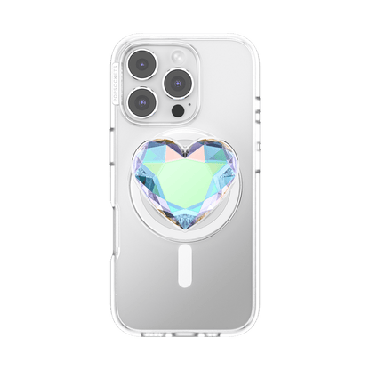 Iridescent Crystal Heart — MagSafe PopGrip - US 96557