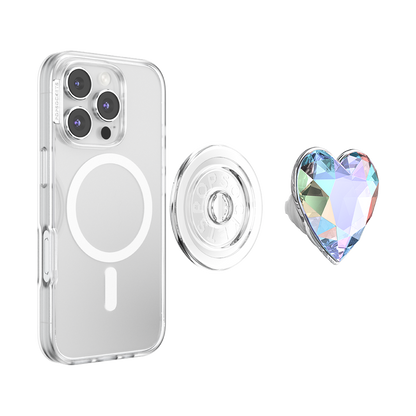 Iridescent Crystal Heart — MagSafe PopGrip - US 02520