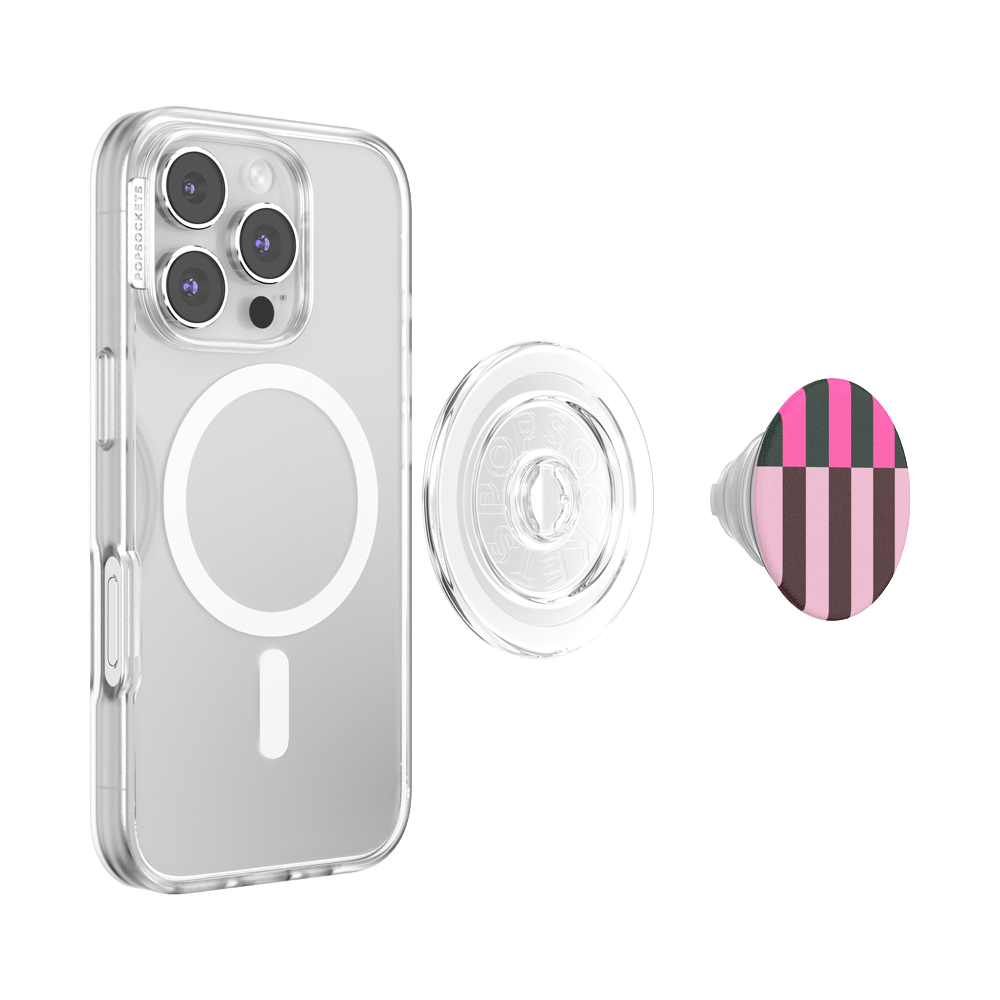 Pop of Pink Stripe — MagSafe PopGrip - US 80012