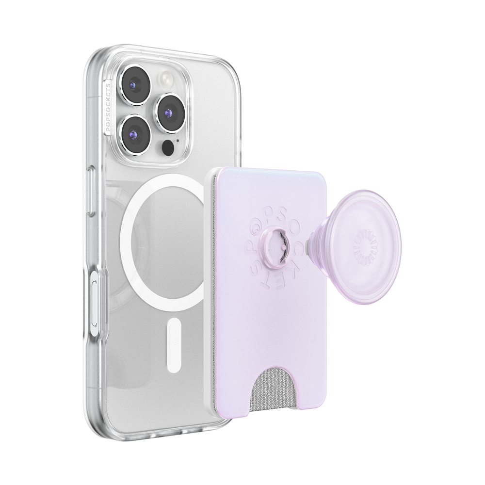 Opalescent White — MagSafe Kick-Out PopWallet+ & Stand - US 08648