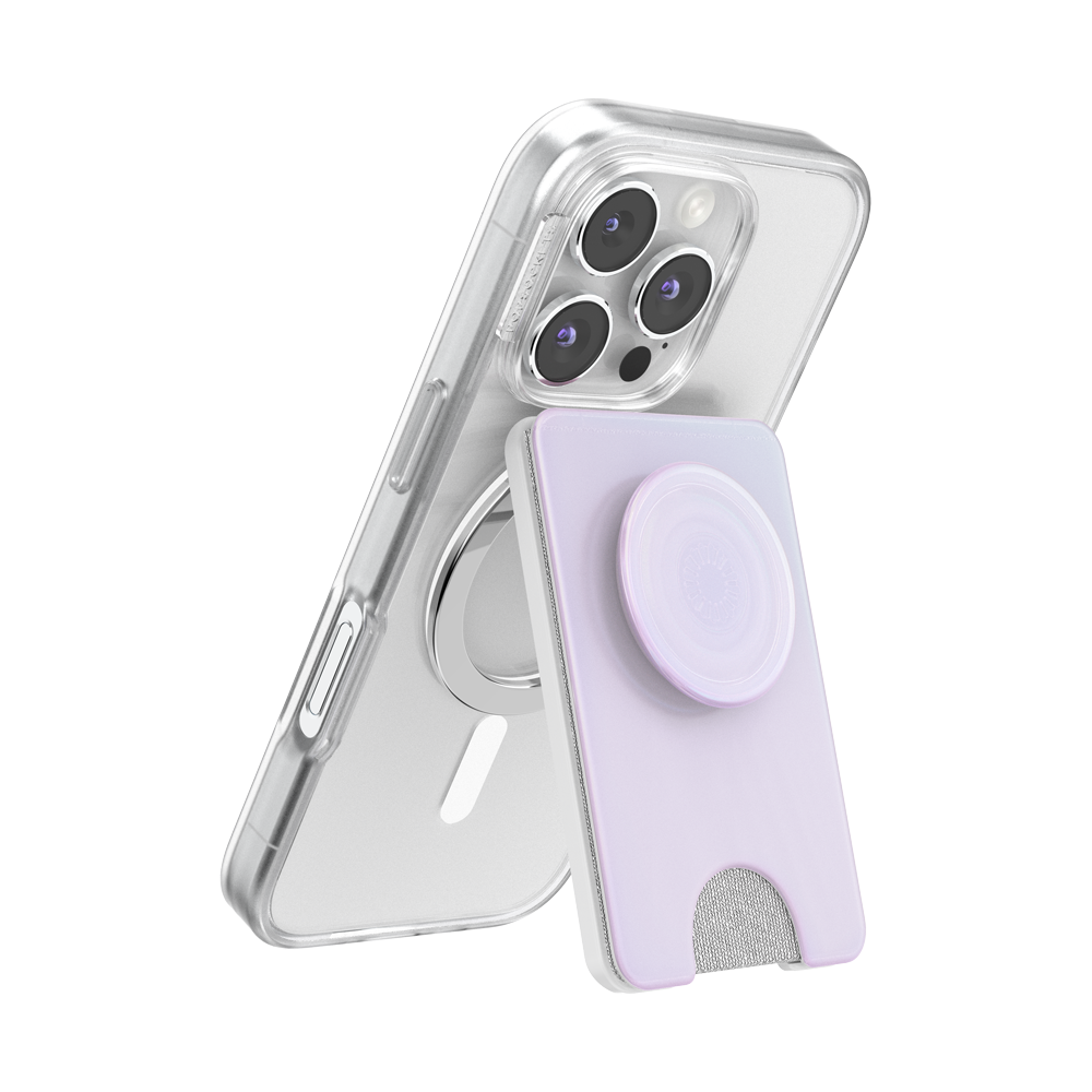 Opalescent White — MagSafe Kick-Out PopWallet+ & Stand - US 08648