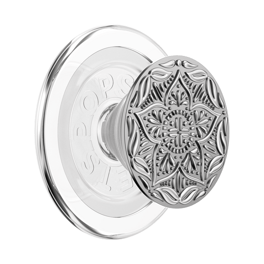Enamel Silver Mandala — MagSafe PopGrip - US 16969