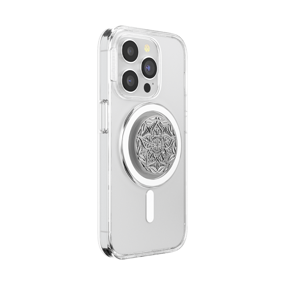 Enamel Silver Mandala — MagSafe PopGrip - US 16969