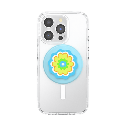 Molded Flower Kaleidoscope Blue — MagSafe PopGrip - US 89278