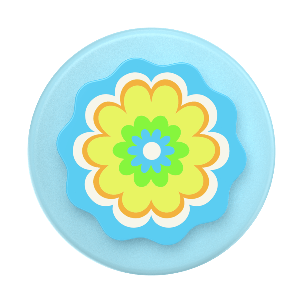 Molded Flower Kaleidoscope Blue — MagSafe PopGrip - US 52445
