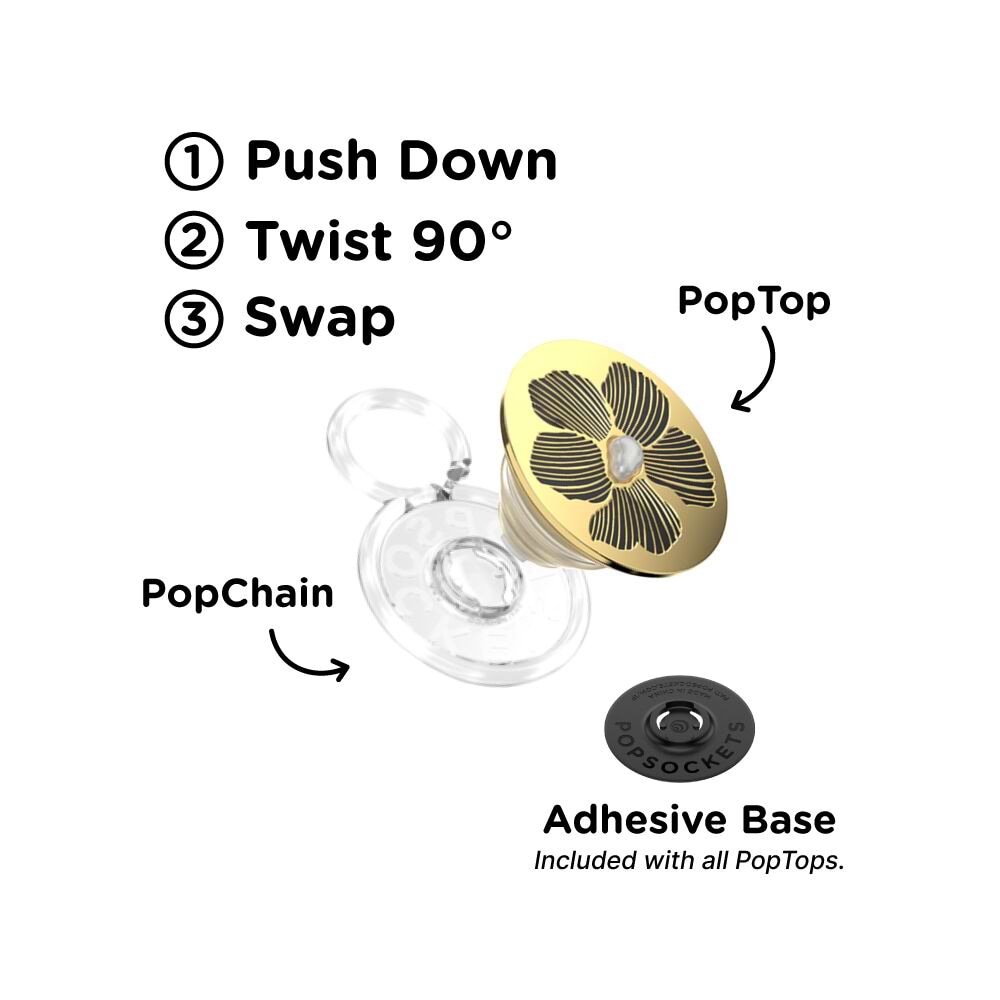 Enamel Mae Flower with Pearl — PopTop - US 35301
