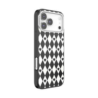 Harlequin Hearts Black — iPhone 17 Pro Max MagSafe Case - US 44568