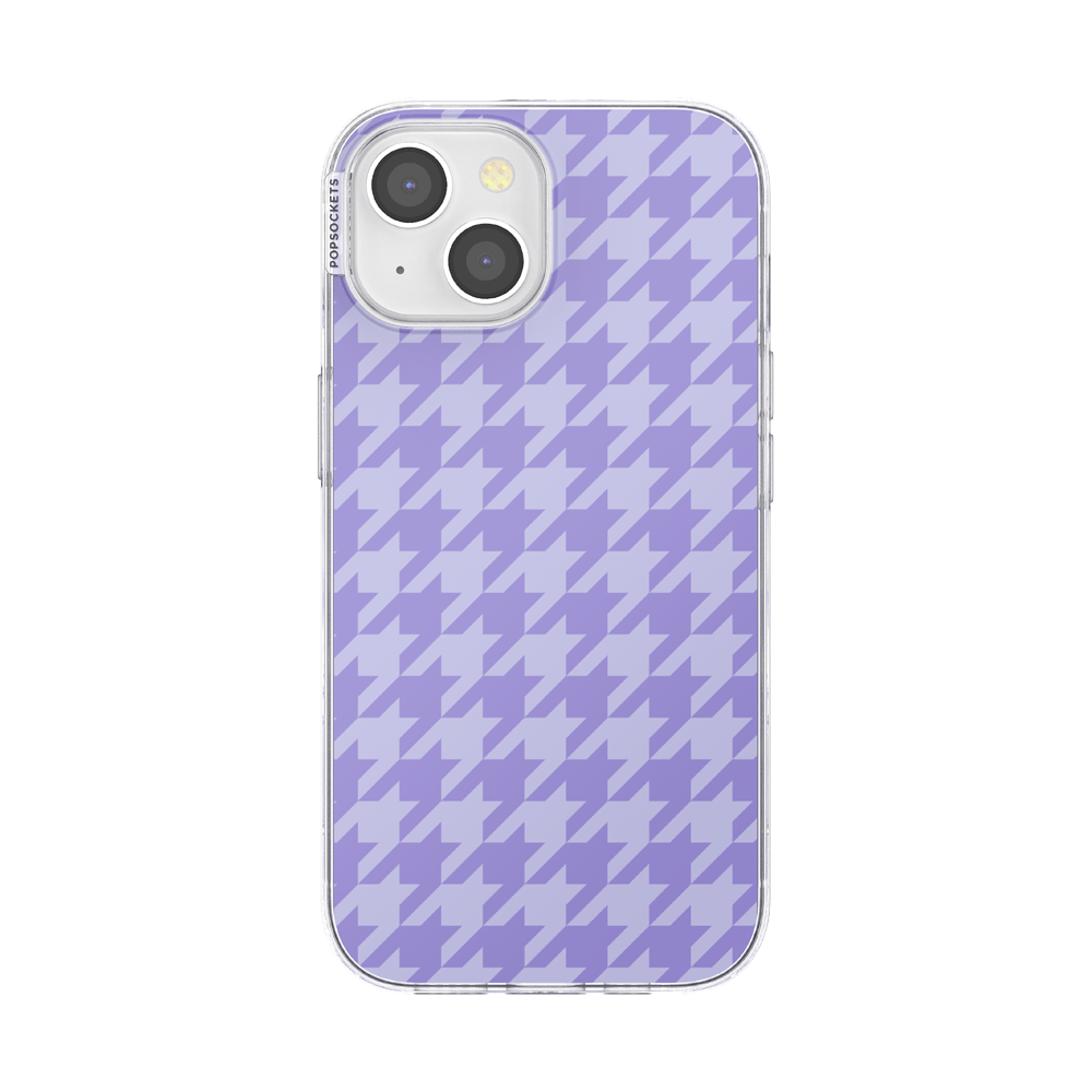 Lilac Houndstooth — iPhone 15 MagSafe Case - US 94538