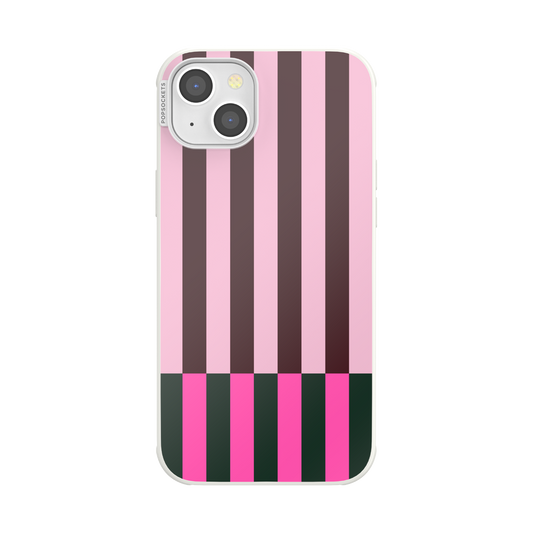Pop of Pink Stripe — iPhone 14 Plus MagSafe Case - US 49080