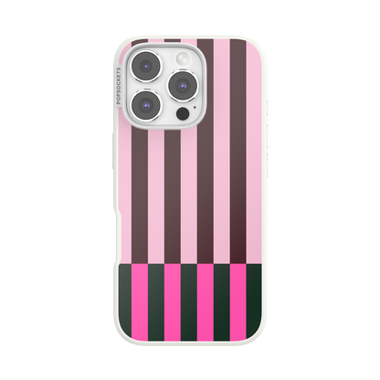 Pop of Pink Stripe — iPhone 16 Pro MagSafe Case - US 85021