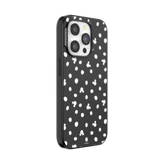 Translucent Black Mickey Polka Dot — iPhone 15 Pro MagSafe Case - US 53538