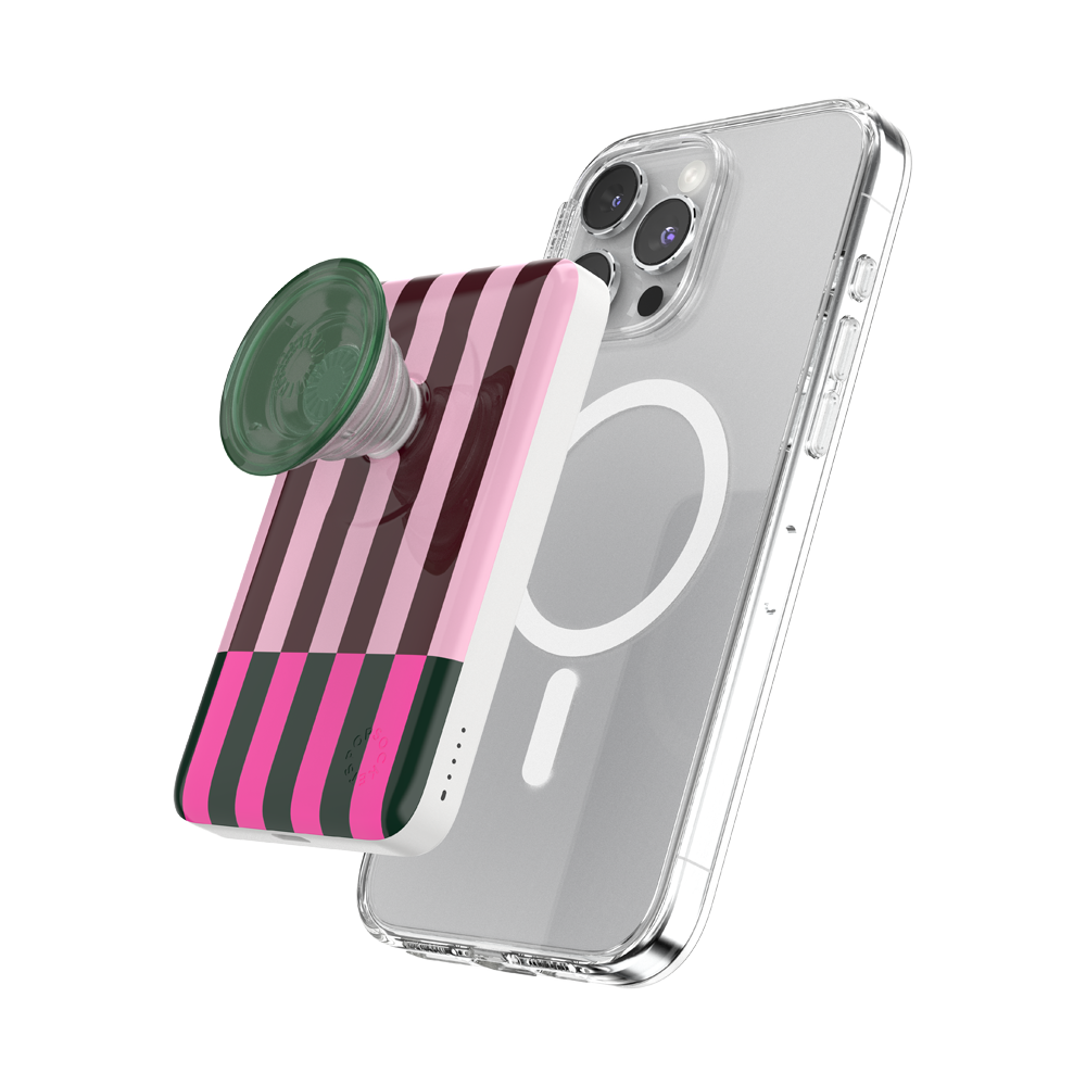 Pop of Pink Stripe — MagSafe PowerPack - US 19161