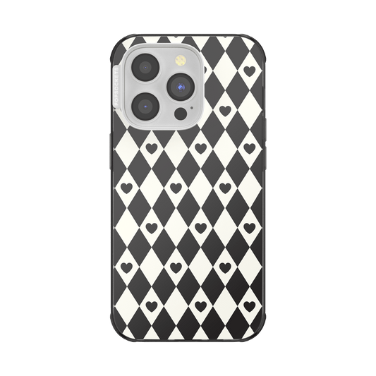 Harlequin Hearts Black — iPhone 14 Pro MagSafe Case - US 04934