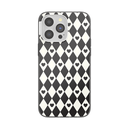 Harlequin Hearts Black — iPhone 15 Pro Max MagSafe Case - US 45552