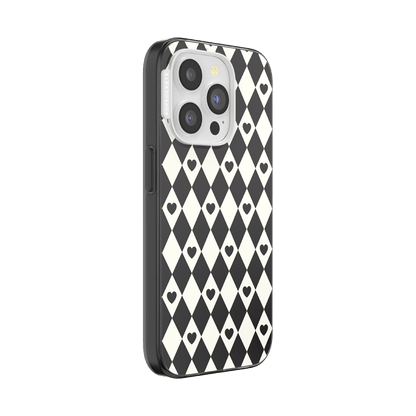 Harlequin Hearts Black — iPhone 15 Pro MagSafe Case - US 01837
