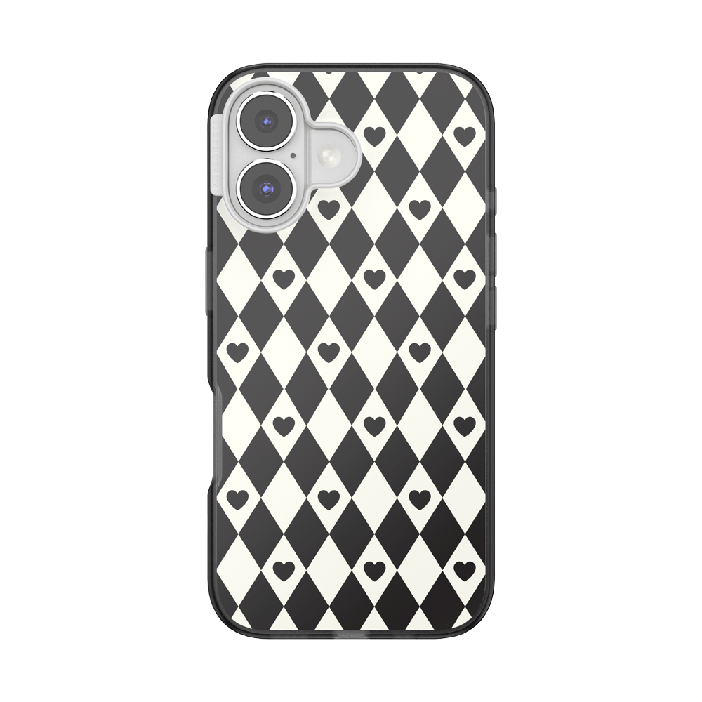 Harlequin Hearts Black — iPhone 16 MagSafe Case - US 60078