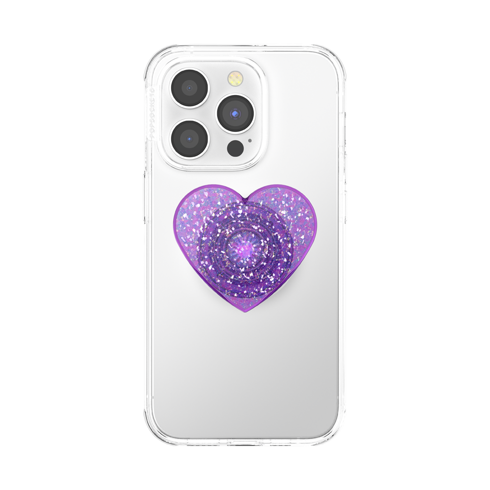 Iridescent Confetti Dreamy Heart — Adhesive PopGrip - US 58379