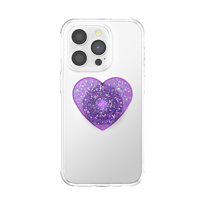 Iridescent Confetti Dreamy Heart — Adhesive PopGrip - US 76399