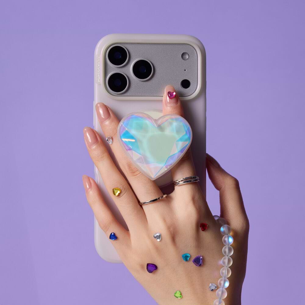 Iridescent Crystal Heart — MagSafe PopGrip - US 77822