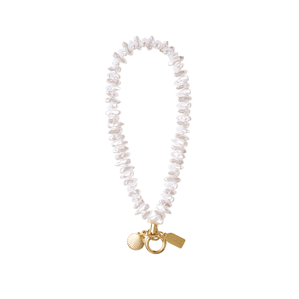 Coral Pearl Clam Charm — Phone Wristlet - US 74509