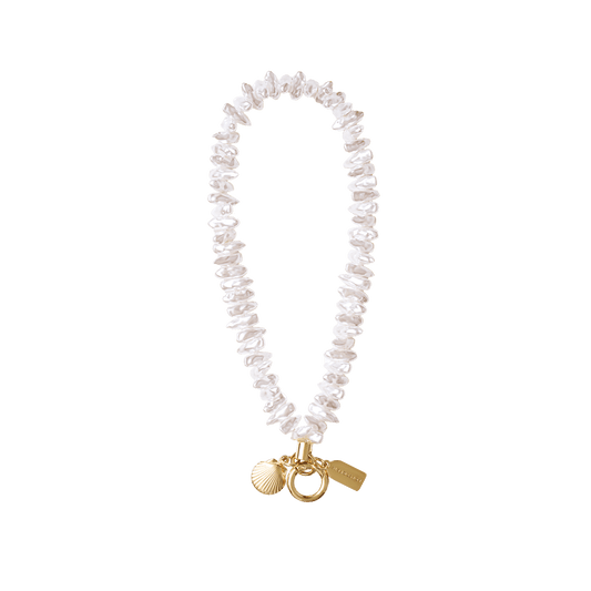 Coral Pearl Clam Charm — Phone Wristlet - US 40200