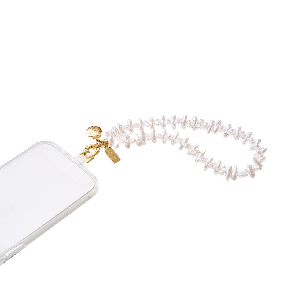Coral Pearl Clam Charm — Phone Wristlet - US 27225